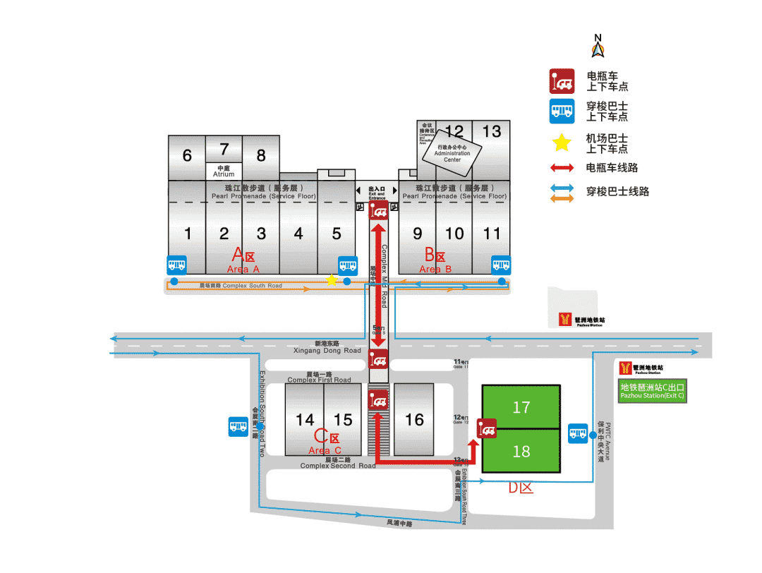 ABC馆穿梭路线图